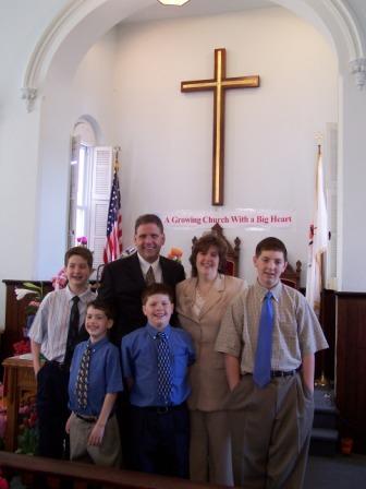 Pastor John and his family, Easter 2006