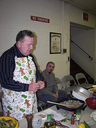 Asbury Men's Cooking Demo 2007: with plenty of garlic...